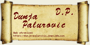 Dunja Palurović vizit kartica